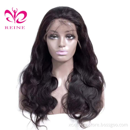 Cheap pre plucked 8-24 inch silky straight &Body wave  virgin wig natural looking human hair HD Transparent  lace front wig